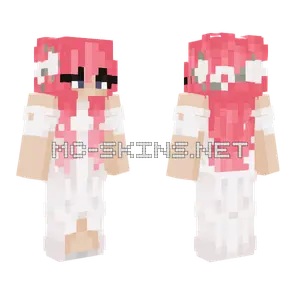 Luna Pink Hair Minecraft skin