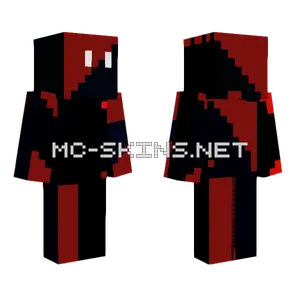 Lushyy Maroon and Black Minecraft skin
