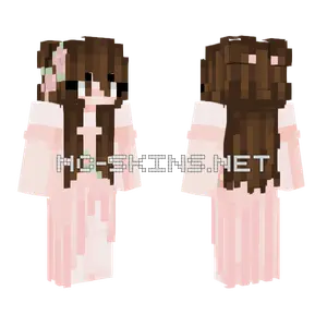 Maja Pink Dress Minecraft skin