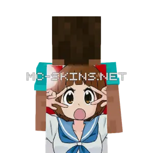Mako Mankanshoku cape, outside and lining