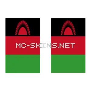 Malawi Flag cape, outside and lining