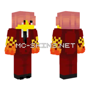 Male Fire Tuxedo Minecraft skin