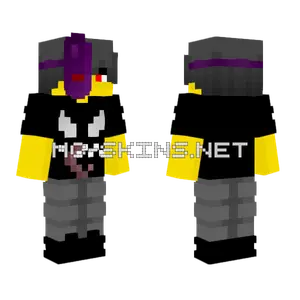 Male Half Rabbit Mask Venom Shirt Minecraft skin