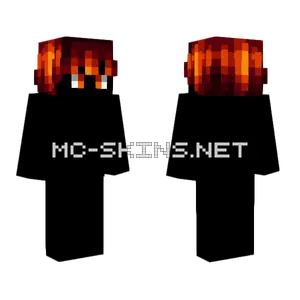 Male HB Dark Red Neon Glow Minecraft skin