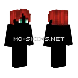 Male HB High Bangs Dark Ginger Minecraft skin