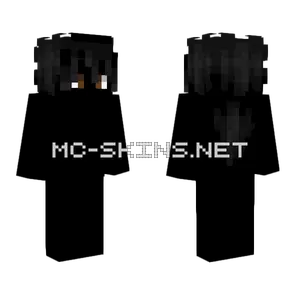 Male HB Long Black Hair Minecraft skin