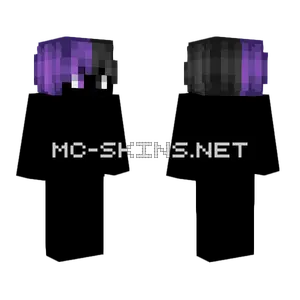 Male HB Midnight Black Purple Minecraft skin