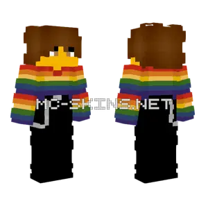 Male Rainbow Chain Minecraft skin