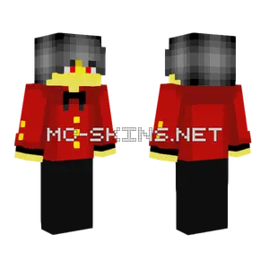 Male Red Suit Black Tie Minecraft skin