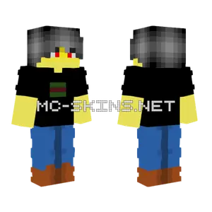 Male Skin Black Shirt Jeans Brown Shoes Minecraft skin