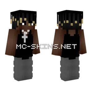 Male Tanktop Cross Chain Dreads Minecraft skin