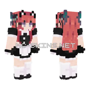 Marie Fox Maid Outfit Minecraft skin