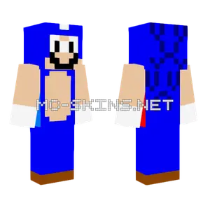 Mario in Sonic Suit Minecraft skin
