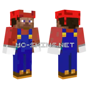 Mario Steve Minecraft skin