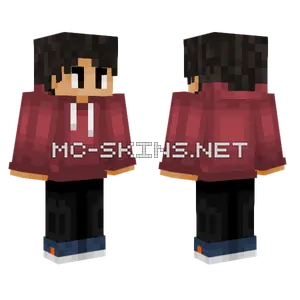 Maroon Hoodie Boy