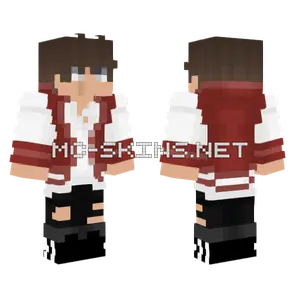 Maroon Letterman Jacket Minecraft skin