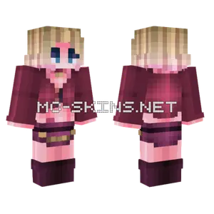 Marya Pink Dress Minecraft skin