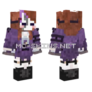 Mascara Roupa Escura Minecraft skin