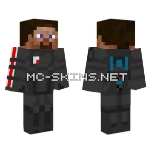 Mass Effect 2 Steve Minecraft skin