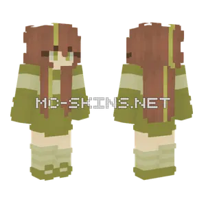 Matcha Girl Minecraft skin