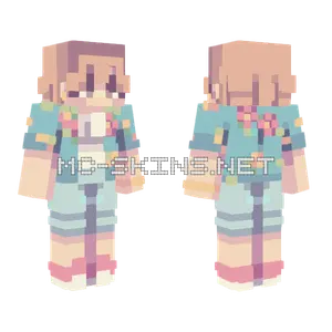 Mcc22 Blue Floral Dress Minecraft skin