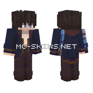 Medieval Dark Blue Guy Minecraft skin