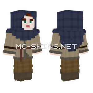 Medieval Irish Judge Brehon Hooded Minecraft skin
