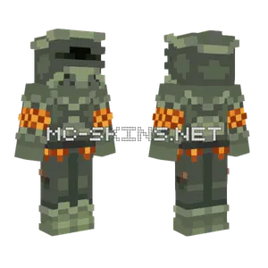 Medieval Knight Green Tinted Minecraft skin