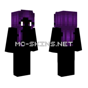 Medium Purple Wavy Hair Minecraft skin