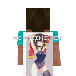Megumin Swimsuit cape, outside and lining