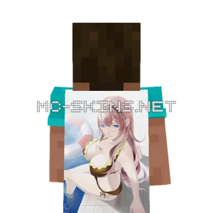 Megurine Luka Bikini cape, outside and lining
