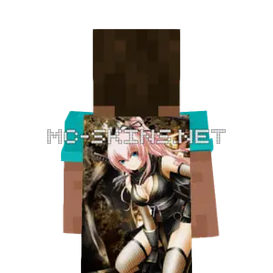 Megurine Luka Ninja cape, outside and lining