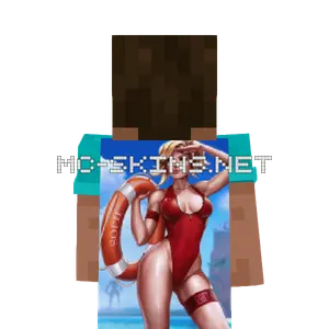 Mercy Swimsuit cape, outside and lining