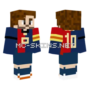 Messi Footballer Skin Minecraft skin