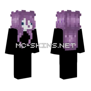 Messy Purple Hair Minecraft skin