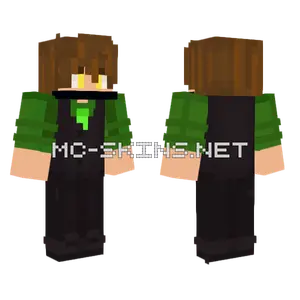 Middle Eastern Boy Green Suit Minecraft skin
