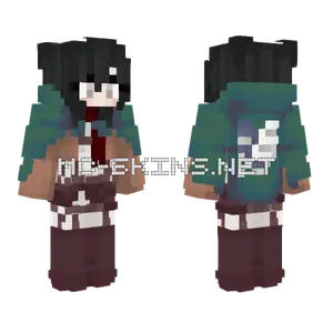 Mikasa Ackerman Minecraft skin