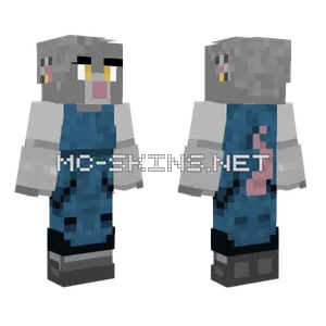 Milly Ver 2 Navy Blue Coveralls Minecraft skin