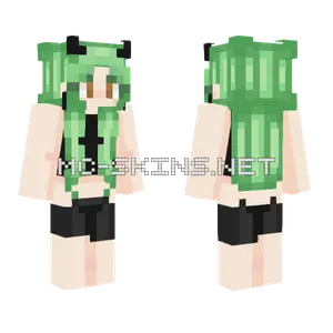 Milo Green Hair Minecraft skin