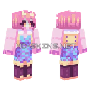 Mina Ashido Pinky Hero Outfit Minecraft skin