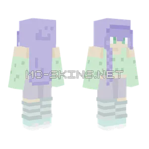 Mint Blueberry Fifty Followers Minecraft skin