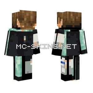 Mint Green Hoodie Boy Minecraft skin