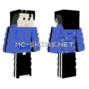 Mirulgenji Blue Outfit Minecraft skin