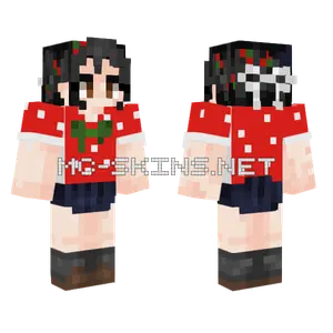 Mitsuha Christmas Minecraft skin