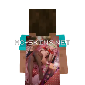 Mitsuri Kanroji Christmas cape, outside and lining