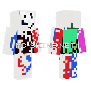Monogram Broken TV Minecraft skin
