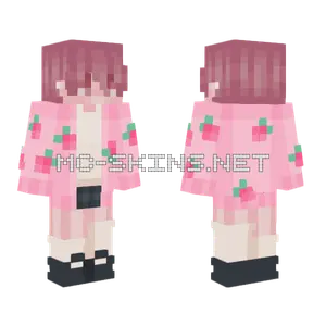 Moonie 8th Pink Strawberry Minecraft skin