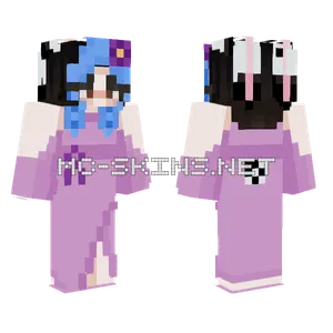 Morado Conejo Vestido Minecraft skin