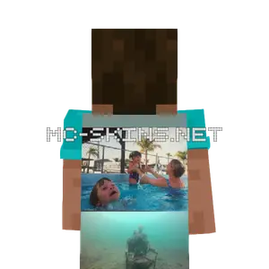 Mother Ignoring Kid Drowning In A Pool cape, outside and lining