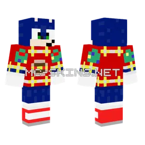 Movie Sonic Christmas Minecraft skin
